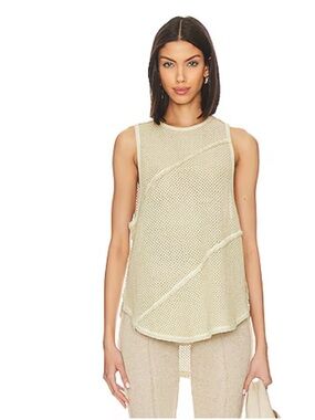 We the Free Shore Side Muscle Tank-Dunes / L
